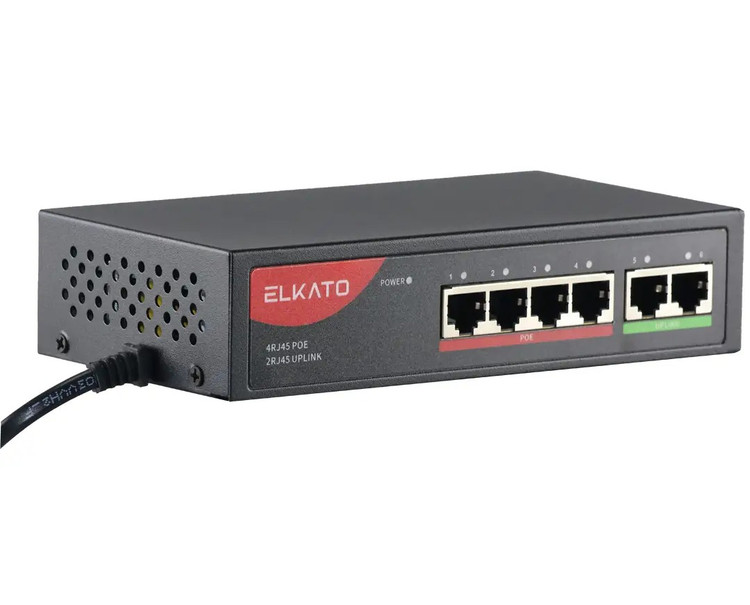 سوئیچ شبکه 4 پورت POE الکاتو EL-1SBL042BP-65W