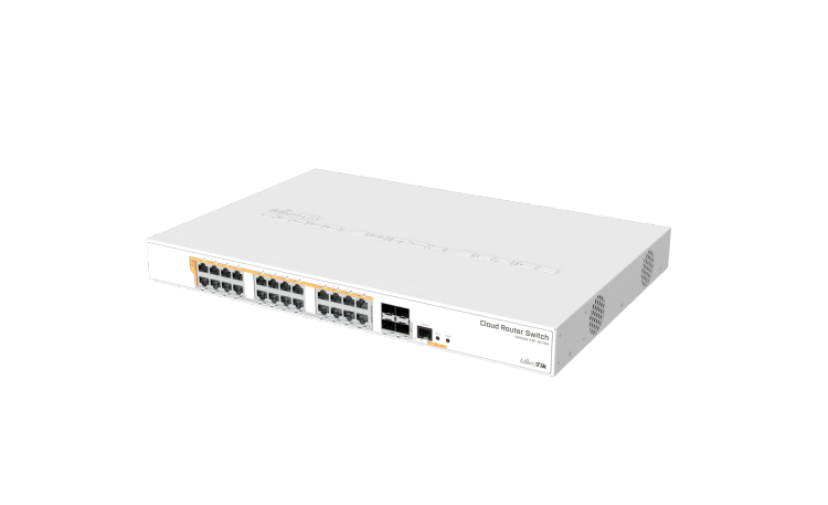 سوئیچ شبکه 24 پورت POE میکروتیک مدل CRS328-24P-4S+RM