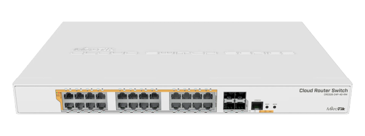 سوئیچ شبکه 24 پورت POE میکروتیک مدل CRS328-24P-4S+RM