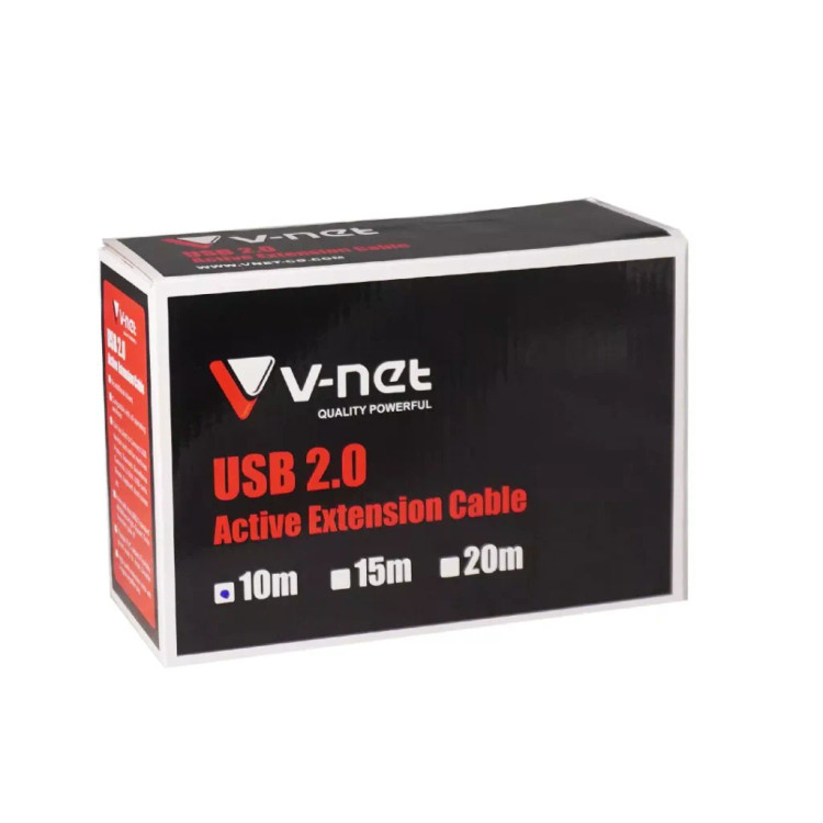 کابل افزایش طول اکتیو USB وی نت 10 متری مدل V-E5 نویزگیردار